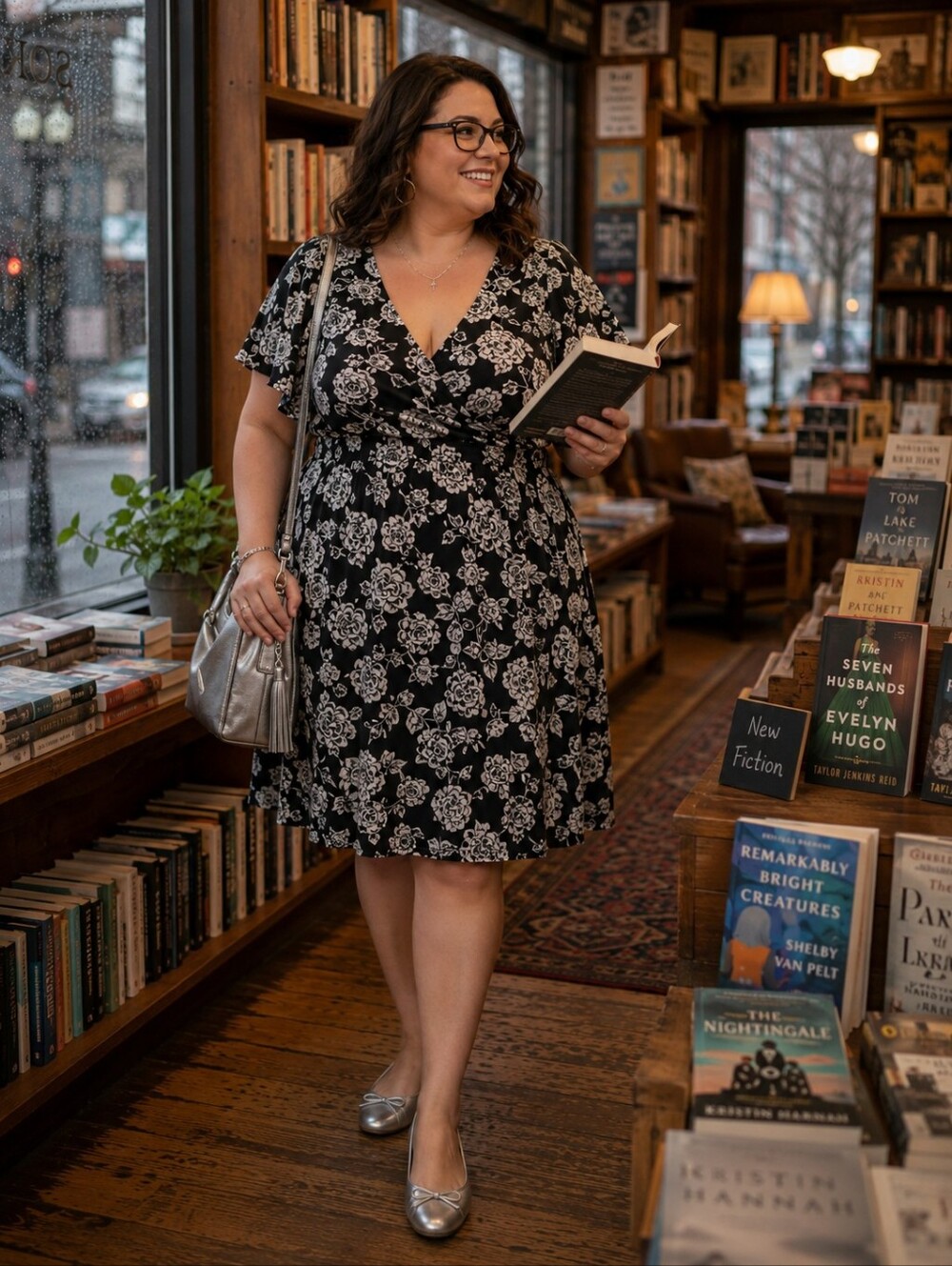 Torrid Floral Faux Wrap Midi Dress Size 3 Black Ivory Flutter Sleeve Plus Size